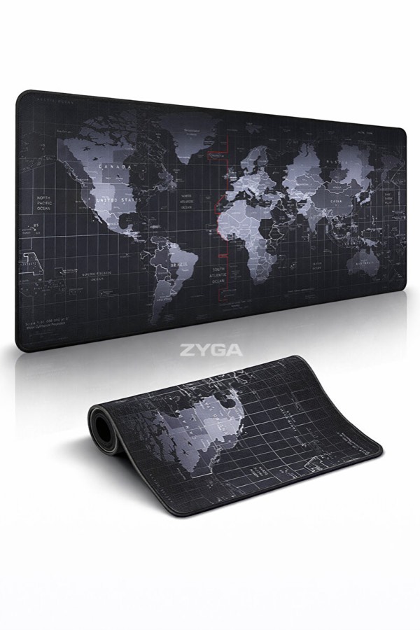 Zyga XL 90x40 dünya haritası desenli gaming mouse pad