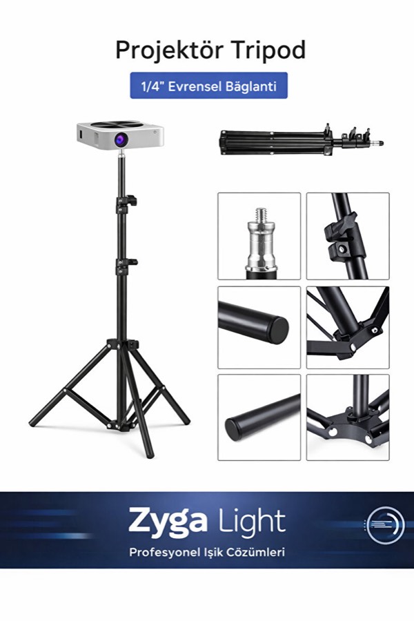Zyga taşınabilir üç ayaklı tripod — 2.10 metre